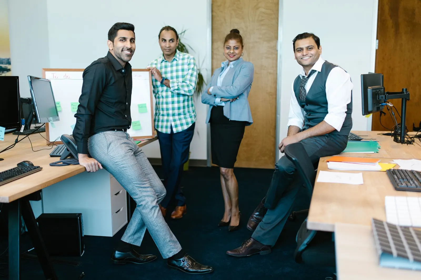 A team of young professionals in their office
